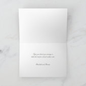 Carte De Remerciements Coastal Nautical Shell Blue White Formal Wedding (Intérieur)