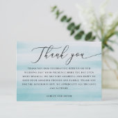 Carte De Remerciements Coastal Wedding | Elegant Script Nautical Blue (Debout devant)