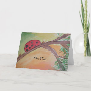 Carte De Remerciements coccinelle