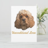 Carte De Remerciements cocker Spaniels (Debout devant)