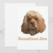 Carte De Remerciements cocker Spaniels (Devant / Derrière)