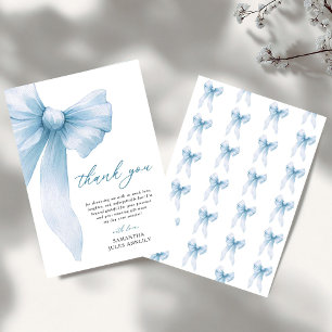 Carte De Remerciements Cocktail Bleu Mariage Coquet