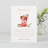 Carte De Remerciements Cocktail Mariage Rose Fruité Margaritas (Debout devant)