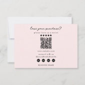 Carte De Remerciements Code de réduction modifiable pour petite entrepris (Dos)