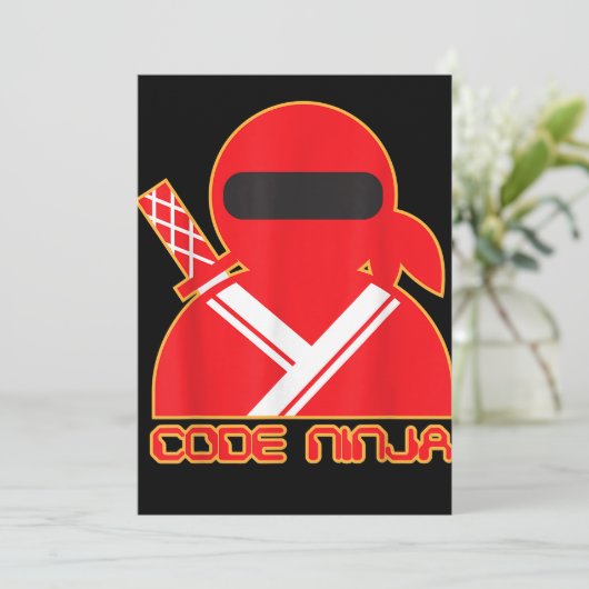 Carte De Remerciements Code Ninja Computer Coding Engineer Funny Lovers (Debout devant)