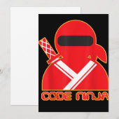 Carte De Remerciements Code Ninja Computer Coding Engineer Funny Lovers (Devant / Derrière)