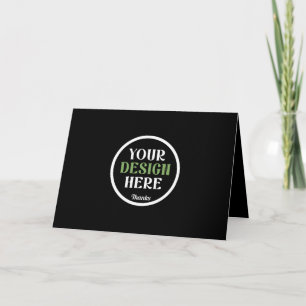 Carte De Remerciements Code QR de logo noir personnalisé pour la marque c