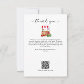 Carte De Remerciements Code QR de remerciement pour une fête de mariage " (Devant)