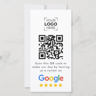 Carte De Remerciements Code QR de révision commerciale Google Review 