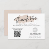 Carte De Remerciements Code QR logo des médias sociaux petite entreprise  (Devant / Derrière)