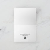 Carte De Remerciements Code QR minimaliste noir blanc (Intérieur)