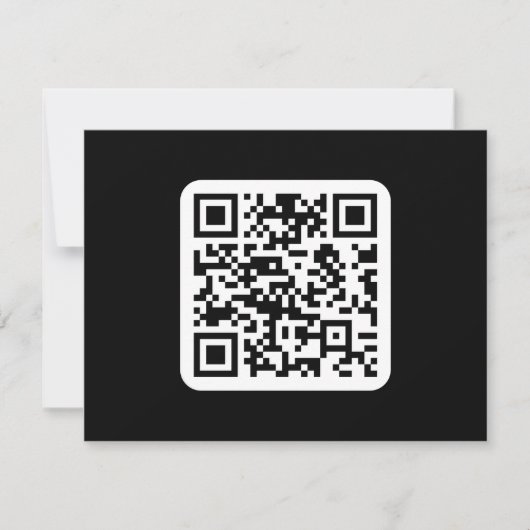 Carte De Remerciements Code QR moderne modifiable | Blanc noir ou toute c (Devant)
