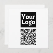 Carte De Remerciements Code QR modifiable et logo ou image de votre entre (Devant / Derrière)