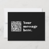 Carte De Remerciements Code QR modifiable & Texte rétro-moderne (Devant)
