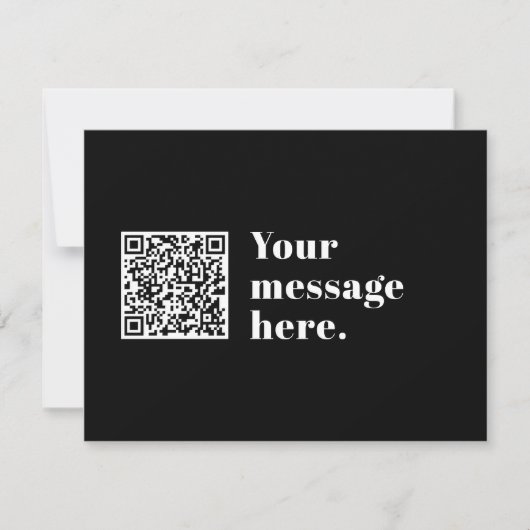 Carte De Remerciements Code QR téléchargé et texte rétro modifiable (Devant)