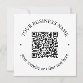 Carte De Remerciements Code QR téléchargé Plus Texte circulaire modifiabl (Devant)