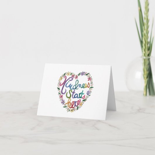 Carte De Remerciements Coeur (Devant)