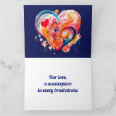 Carte De Remerciements Coeur aquarelle (Intérieur)