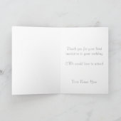 Carte De Remerciements Cœur de Libellule d'Argent Acceptation de Mariage (Intérieur)