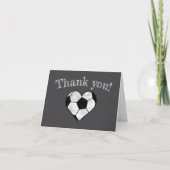 Carte De Remerciements Coeur de tableau de football (Devant)