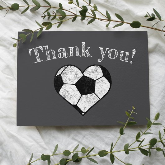 Carte De Remerciements Coeur de tableau de football
