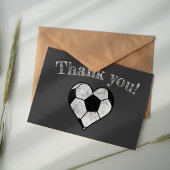 Carte De Remerciements Coeur de tableau de football
