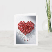 Carte De Remerciements Cœur en papier de beauté (Devant)