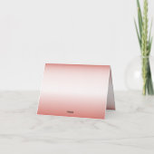 Carte De Remerciements Cœur Floral Moderne Pêche  (Dos)