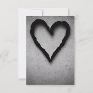 Carte De Remerciements Coeur gauche, no 01