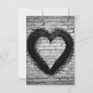 Carte De Remerciements Coeur gauche, no 02