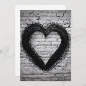 Carte De Remerciements Coeur gauche, no 02 (Devant / Derrière)