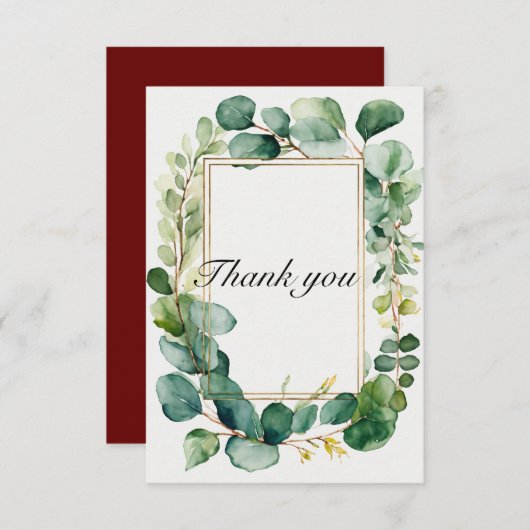 Carte De Remerciements "Coeur gracieux : Une note de remerciement" (Devant / Derrière)