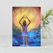 Carte De Remerciements Coeur main (Debout devant)