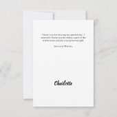 Carte De Remerciements Coeur photo anniversaire (Dos)