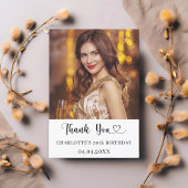 Carte De Remerciements Coeur photo anniversaire