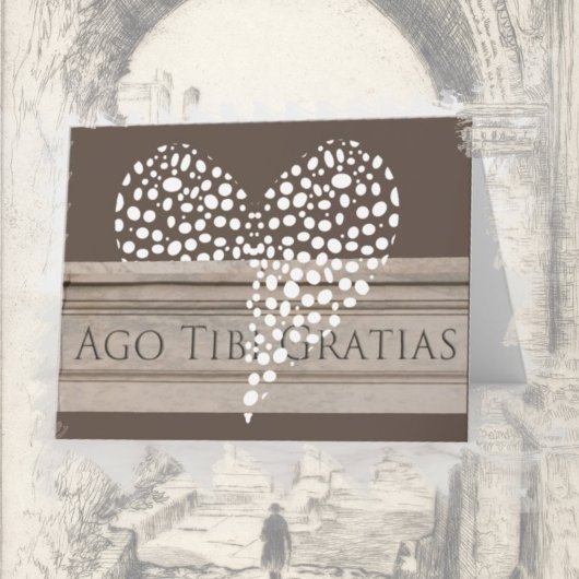 Carte De Remerciements Coeur sur le latin