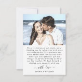 Carte De Remerciements Coeurs de mariage tout simplement élégants Simple  (Dos)