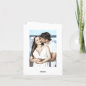 Carte De Remerciements Coeurs de mariage tout simplement élégants Simple  (Dos)