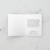 Carte De Remerciements Coeurs de mariage tout simplement élégants Simple  (Intérieur)