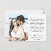 Carte De Remerciements Coeurs de mariage tout simplement élégants Simple  (Dos)