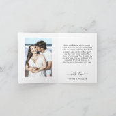 Carte De Remerciements Coeurs de mariage tout simplement élégants Simple  (Intérieur)