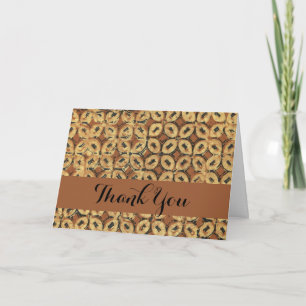 Carte De Remerciements Coffee Bean Earthy Boho Rustique