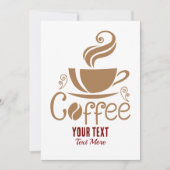 Carte De Remerciements Coffee Lover Design – Minimal Coffee Cup Graphic (Devant)