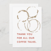 Carte De Remerciements Coffee Talk (Devant / Derrière)