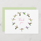 Carte De Remerciements Colibri (Devant / Derrière)