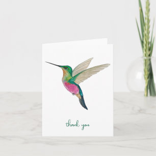 Carte de remerciements colibri