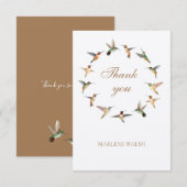 Carte De Remerciements Colibri personnalisé (Devant / Derrière)