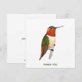 Carte De Remerciements Colibri roux (Devant / Derrière)