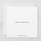 Carte De Remerciements Colibri roux (Dos)