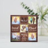 Carte De Remerciements Collage de photos commémoratives rustiques Conserv (Debout devant)